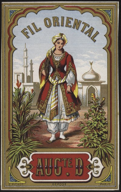 Étiquette pour fil oriental - French School