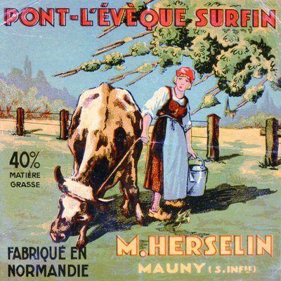 Étiquette pour le fromage Pont-l