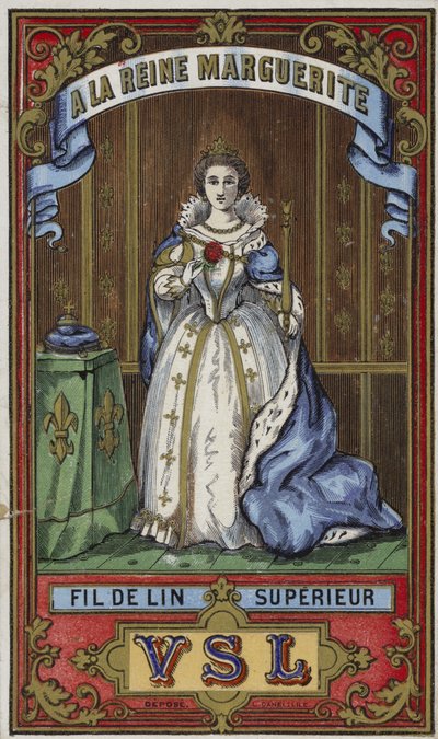 Étiquette pour fil de la Reine Marguerite - French School