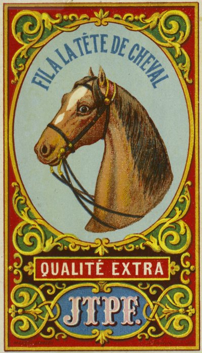 Étiquette pour fil tête de cheval - French School
