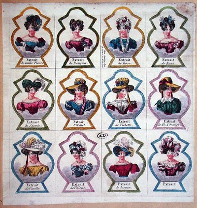 Étiquettes pour Parfums, vers 1820 - French School