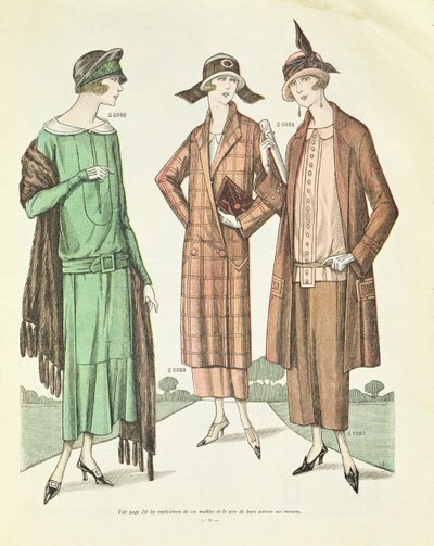 Mode féminine, illustration de La Véritable Mode Française de Paris, 1924 - French School