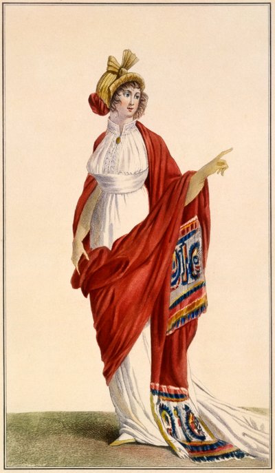 Robe de soirée style grec pour dames, 1789 - French School