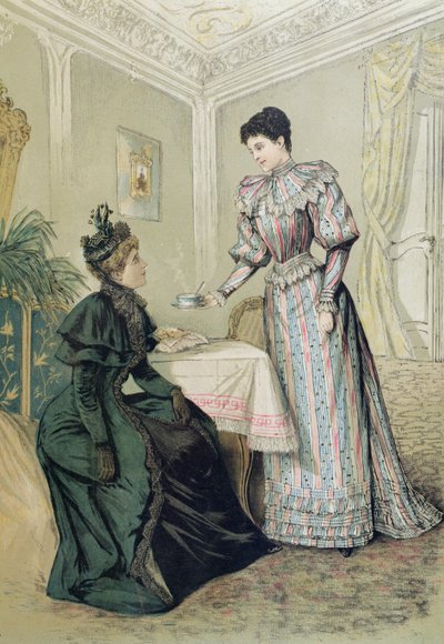 Dames buvant du thé, c.1890 - French School