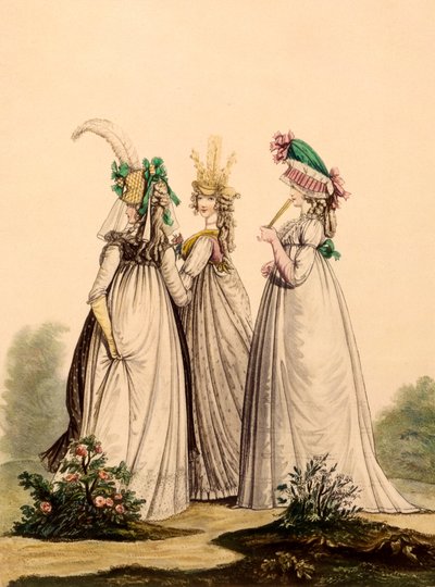 Dames en tenue de jour - Modes anglaises, 1795 - French School