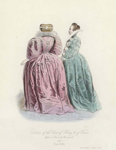 Dames de la cour de Henri III de France - French School