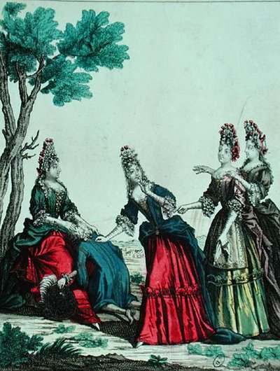 Dames jouant à un jeu de devinettes avec un Gentilhomme, 2e moitié du 17e siècle - French School