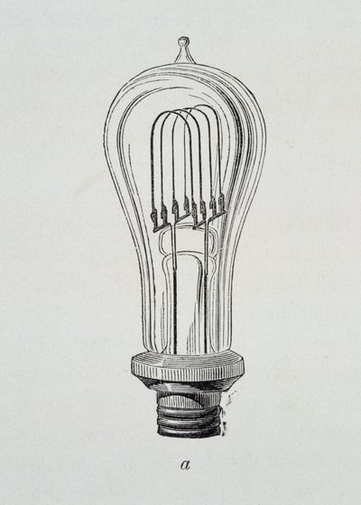 Lampe Edison - dans « Les nouvelles conquêtes de la science » par Figutree - French School