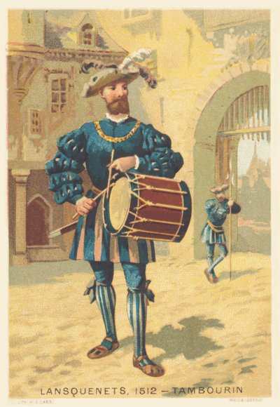 Lansquenets, Tambourin en 1512 (Mercenaires, principalement allemands, aux XVe et XVIe siècles) - French School