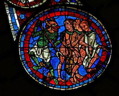 Jugement dernier : un diable réclamant des âmes au Jugement dernier - French School