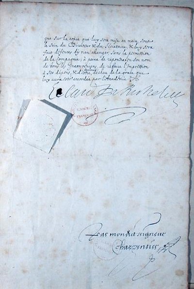 Dernière page des statuts de l