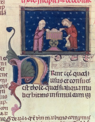Le débiteur, des Coutumes de Toulouse, 1296 - French School