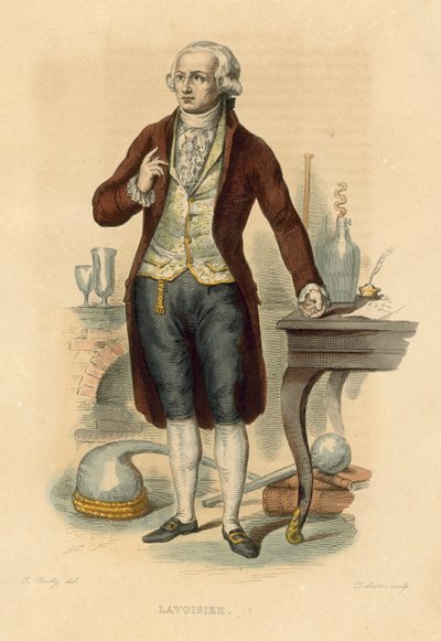 Lavoisier (gravure en couleur) - French School