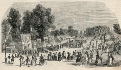 Le Carré Marigny en juin 1848 à Paris - Gravure dans « Tableau-de-Paris » par Edmond Texier 1852 - French School