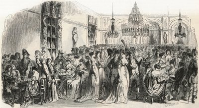 Le Grand Salon du café Frascati à Paris au XIXe siècle - Gravure dans « Tableau-de-Paris » par Edmond Texier 1852 - French School