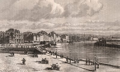 Le Havre - Normandie - gravure dans « La France illustrée : géographie, histoire, administration statistique » par V.A. Malt-Brown. 1884 - French School