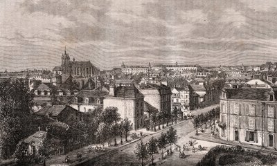 Le Mans - Pays de la Loire - gravure dans «La France illustrée: géographie, histoire, administration statistique» par V.A. Malt-Brown. 1884 - French School