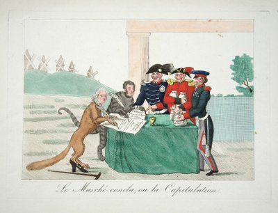 Le Marché conclu, ou la Capitulation, pub. 1814 - French School
