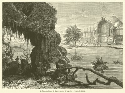 Le Palais du Champ de Mars, vue prise de la grotte - French School