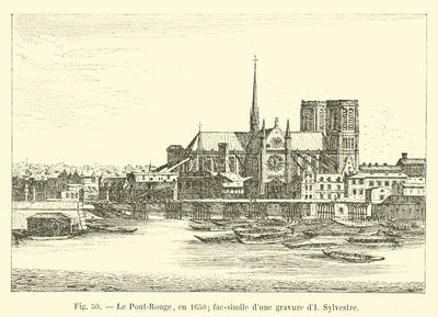Le Pont-Rouge, en 1650 - French School