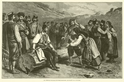 Le Prince Nicolas De Montenegro Rendant La Justice - French School