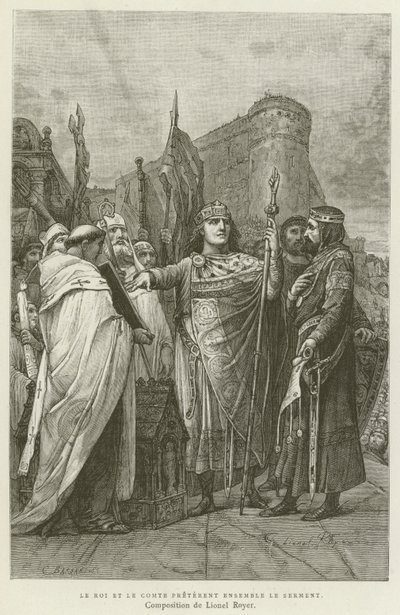 Le Roi Et Le Comte Preterent Ensemble Le Serment - French School