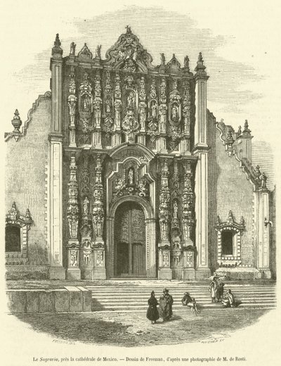 Le Sagrario, près de la cathédrale de Mexico - French School