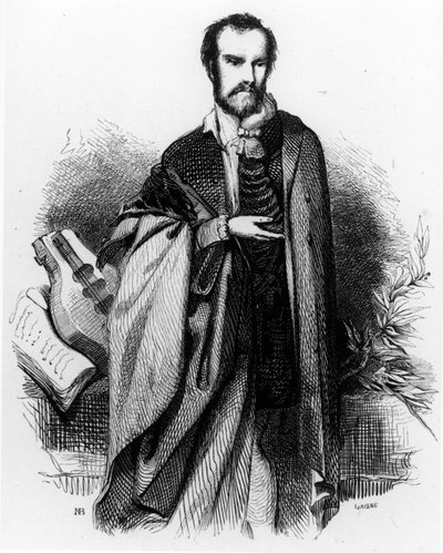 Le Tasse, frontispice de Jérusalem délivrée par Torquato Tasso, édition de 1841 - French School