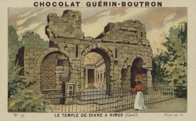 Le Temple de Diane à Nîmes, Gard - French School