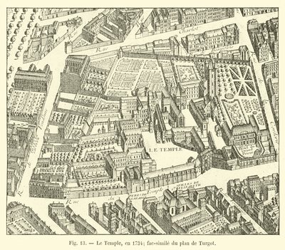 Le Temple, en 1734 - French School