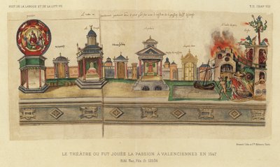 Le Théâtre où fut jouée la Passion à Valenciennes en 1547 - French School