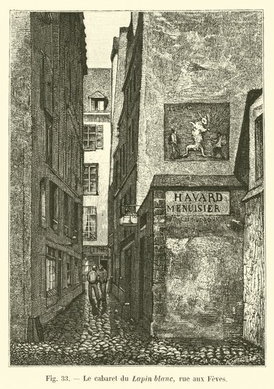 Le cabaret du Lapin blanc, rue aux Fèves - French School
