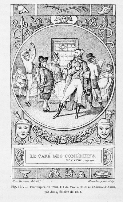 Le café des Comédiens, frontispice du Volume III de "L