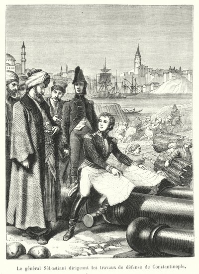 Le général Sebastiani dirigeant les travaux de défense de Constantinople - French School