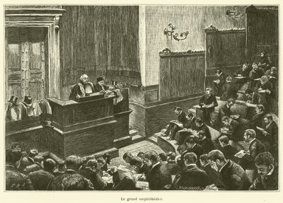 Le grand amphithéâtre (gravure) - French School