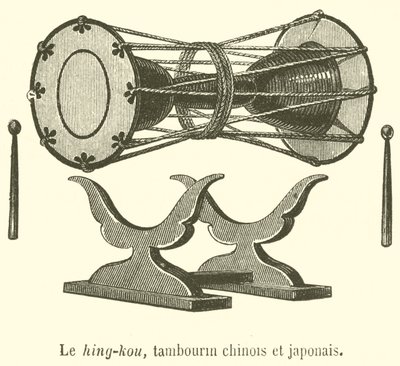 Le hing-kou, tambourin chinois et japonais - French School