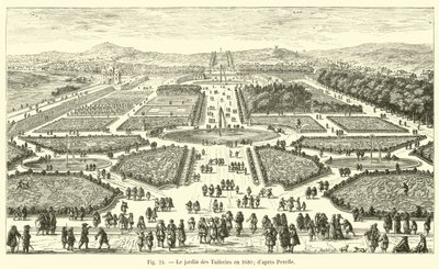 Le jardin des Tuileries en 1680; d