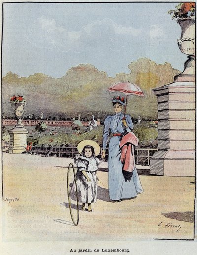 Le jardin du Luxembourg - dans « Le Petit Français illustré » du 21/07/1900 - French School