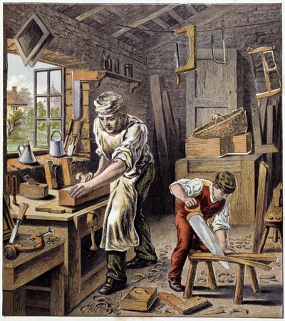 Le joinisier - dans "Magazine des petits enfants", éd. Hachette, vers 1900 - French School