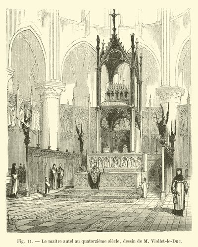 Le maître autel au quatorzième siècle - French School