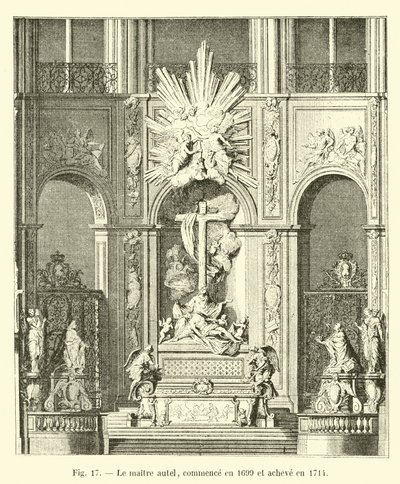 Le maître autel, commencé en 1699 et achevé en 1714 - French School