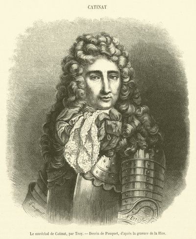 Le maréchal de Catinat (gravure) - French School