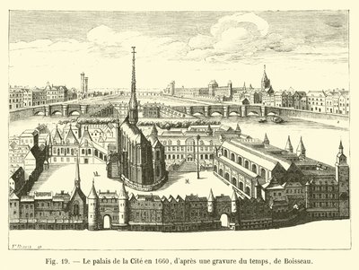 Le palais de la Cité en 1660, d