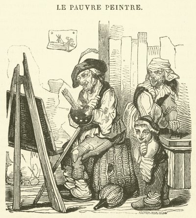 Le pauvre peintre - French School