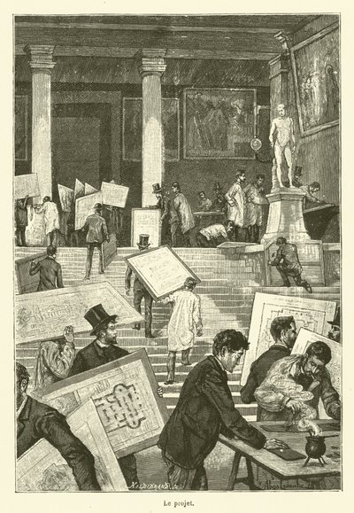 Le projet (engraving) - French School