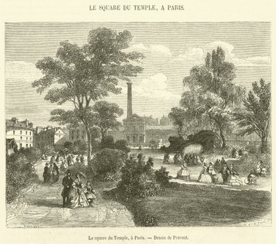 Le square du Temple, à Paris - French School