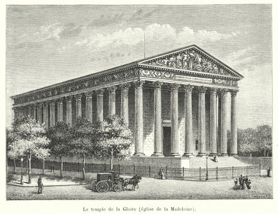 Le temple de la Gloire, église de la Madeleine - French School