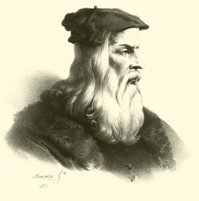 Portrait de Léonard de Vinci - French School