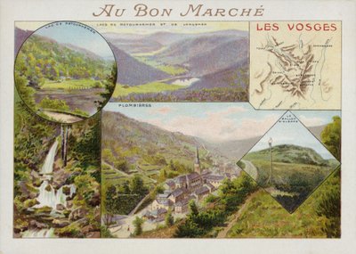 Les Vosges, carte - French School