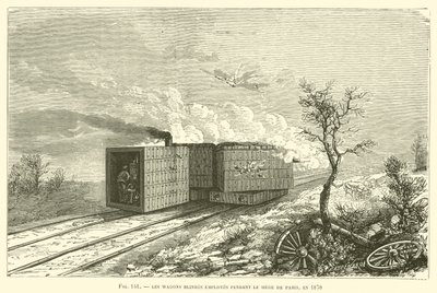 Les Wagons Blindés Employés Pendant le Siège de Paris, en 1870 - French School